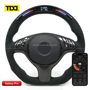 Volante de fibra de carbono TDD LED para BMW E46 M3 E53 X5X6 E70 E60 E71 E85 E86 E89 E90, volante de coche de fibra de carbono personalizado - Product Image 5