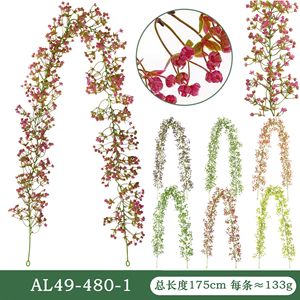 Guanyi - Planta Artificial Colgante de Lirio de los Valles, Decoración de Pared, Vegetación Artificial para el Hogar, Plástico, 480 cm - Product Image 5