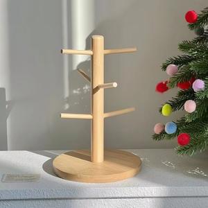 Support de cintre d'<span class=keywords><strong>arbre</strong></span> en <span class=keywords><strong>bois</strong></span> Offre Spéciale support de stockage suspendu support de vidange de tasse créative - Product Image 2