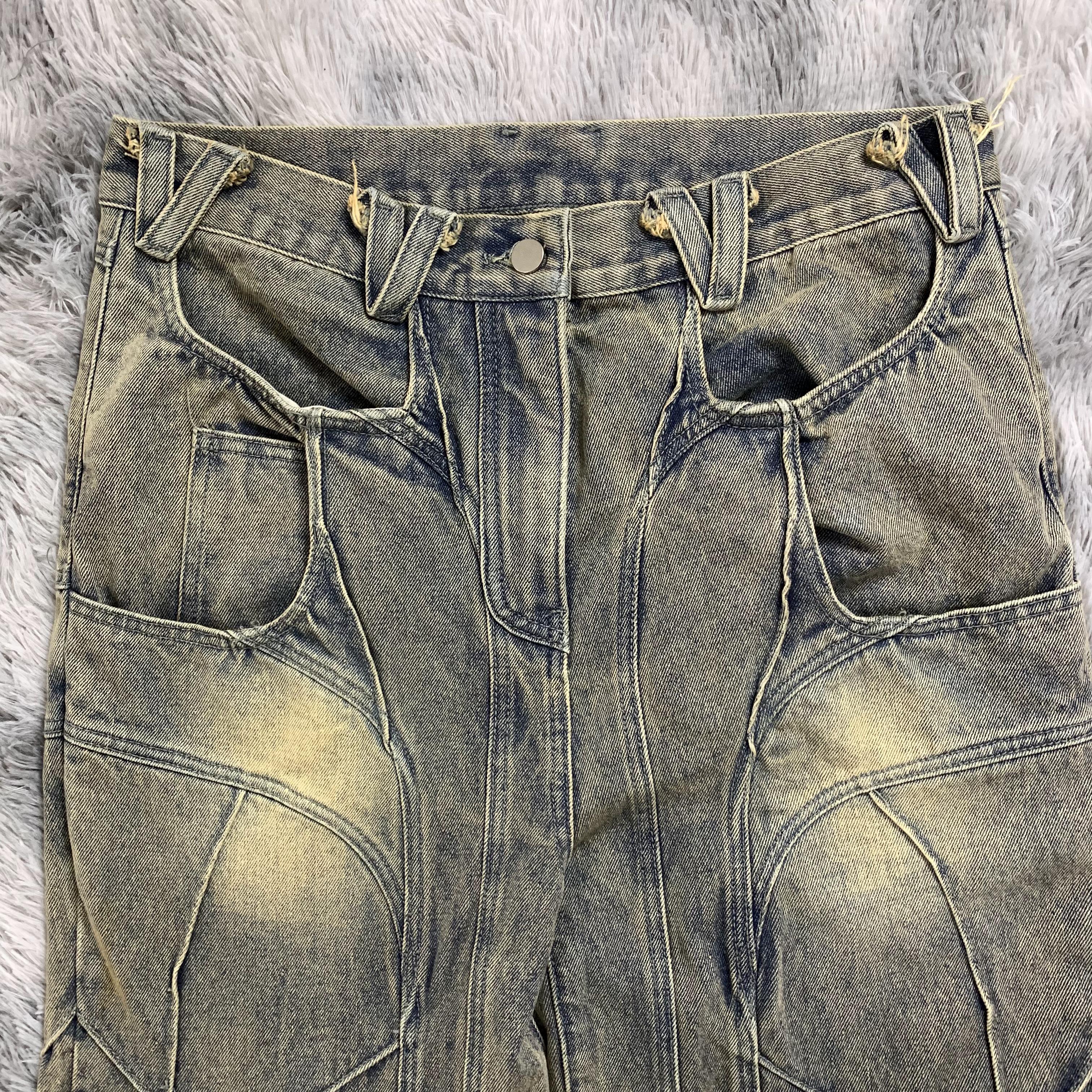 パンツ Y2K in the attic gimmick washed denim DENIMGUYS Custom Y2K Men's Washed Jeans - Gothic Street Wear