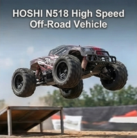 Voiture RC HOSHI N518 1/8, 100 km/h, haute vitesse, brushless, RTR, 4 roues motrices, version 2 batteries, monster truck tout-terrain, expert en télécommande