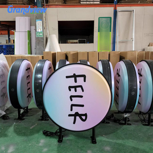 Caja de luz de proyección iluminada LED con forma personalizada, marco de aluminio, Material acrílico, letrero de tienda, Logo, letra, caja de luz colgante - Product Image 2