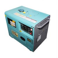 Groupe électrogène diesel silencieux DG9500LN 7,5 kW 7500 W à faible bruit avec capot, monophasé, démarrage électrique, ATS, portable