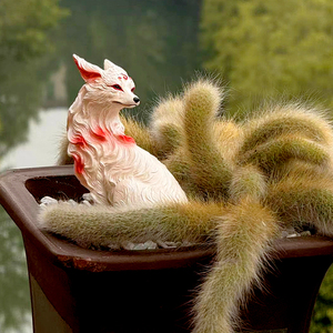 Chín-đuôi <span class=keywords><strong>Fox</strong></span> thịt nhỏ <span class=keywords><strong>Fox</strong></span> guoxue guofeng loạt đáng yêu gió nhựa đồ trang trí điêu khắc trang trí cho vườn & trang trí nội thất - Product Image 2