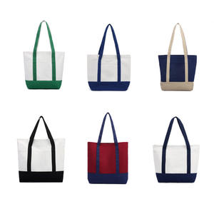 Bolso de compras reutilizable plegable, bolsillo con cremallera, bolso de playa de algodón Vintage, bolsos de mano de lona para mujer - Product Image 2