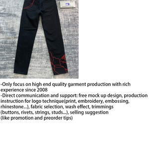 DENIMGUYSカスタム赤刺繍メンズデニムジーンズ手刺繍メンズデニムパンツ - Product Image 6