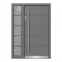Porte pivotante moderne en aluminium pour entrée principale de villa, sécurité domestique, design personnalisé, dernières tendances