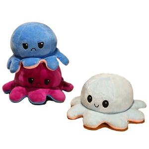 Juguete de Peluche de <span class=keywords><strong>Pulpo</strong></span> <span class=keywords><strong>Reversible</strong></span> de Doble Cara, Algodón PP Súper Suave, Técnica de Lavado, Juguete para Niños para Cumpleaños, MOQ Bajo, Antiestrés - Product Image 3