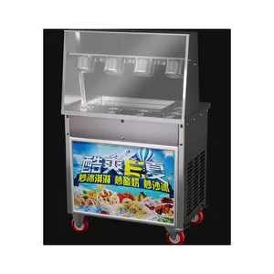 Ticari tip kızarmış dondurma ev kullanılan tezgah dondurma rulo makinesi yoğurt kızarmış dondurma makinesi