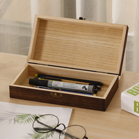 Boîte à cadeau en bois à rabat, boîte de rangement de bijoux, huile essentielle, parfum, boîtes d'emballage en bois, vente en gros