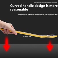 Llave de trinquete universal para gato de coche con mango de acero, accesorio de herramientas manuales domésticas de doble propósito, diseño de joystick que ahorra esfuerzo
