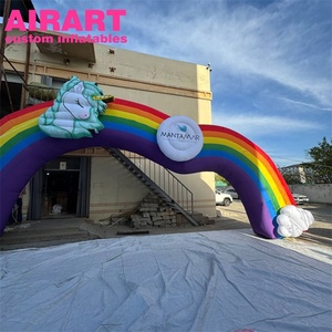 Arco gonfiabile dell'arcobaleno della decorazione di evento, nuvola gonfiabile dell'arco dell'arcobaleno per la visualizzazione - Product Image 5