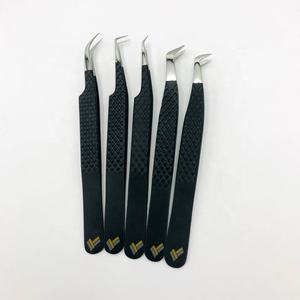 Pinzas de extensión de pestañas de acero inoxidable con logotipo personalizado, mango de diamante con volumen de 90 grados, Etiqueta Privada, herramienta de belleza profesional - Product Image 5