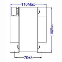 Transformateur de contrôle de solation monophasé EI105 600VA et 1200VA à bobine en plastique enroulée