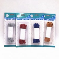 Emballage blister personnalisé pour lacets de chaussures en polyester réfléchissant transparent, pointes en plastique de 5 mm de diamètre, longueur personnalisable