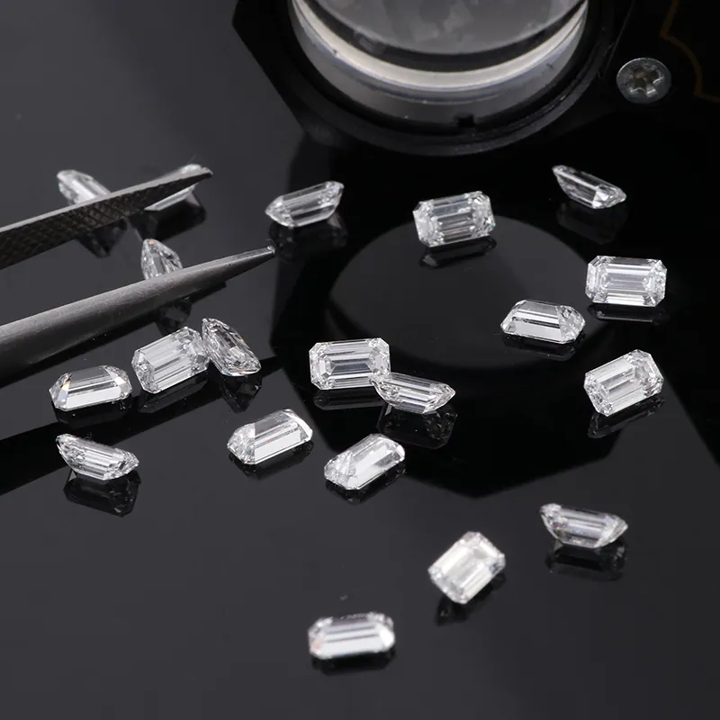 Zümrüt kesim lab elmas 0.75-1 karat D VVS lab grown diamonds gevşek fiyat için sıcak satış tenis bilekliği