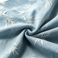 Tissu Jacquard Brocart 100% Polyester Teint, Tissé, Résistant à la Déchirure et Anti-Étirement, Poids Moyen, Largeur 98 pouces, pour Textiles de Maison et Tapisserie