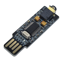 Mini carte son USB PCM2704, carte de développement de décodeur DAC avec module de pilote de décodage pour PC portable