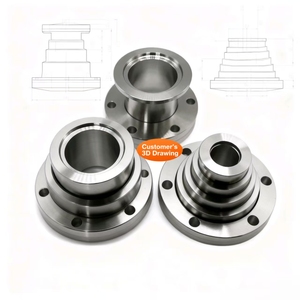 Services d'usinage de brides coudées sous vide CF Fabrication CNC de haute précision Produits personnalisés en alliage d'aluminium Dongguan - Product Image 2