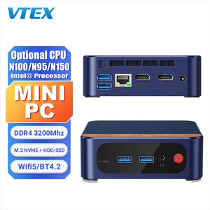 Ahşap doku kumaş yüzey toz geçirmez Mini PC Win Linux çift 4K N150 2 depolama genişletme SSD HDD endüstriyel Mini Pc bilgisayarlar - Product Image 3