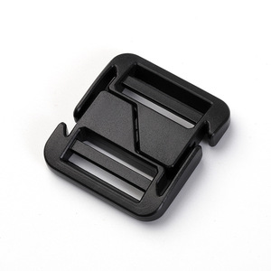 Black <b>Plastic</b> <b>Sliding</b> Buckles 25mm Inner Diameter Durable For Bags Webbing Adjustable Fasteners - Product Image 2