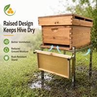 Nouvelles pattes de ruche réglables en acier inoxydable 201 anti-fourmis, support de ruche Langstroth antirouille pour apiculture