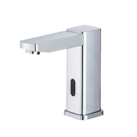 Robinet de lavabo moderne à capteur sans contact en alliage de zinc, monotrou, eau froide, pour projet de salle de bain