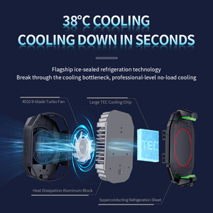 Nuevo S28 Teléfono móvil Clip trasero Radiador controlado por NTC refrigerado por aire 15W PUBG Gaming Semiconductor Cooler 3 Engranajes Radiador de refrigeración - Product Image 3