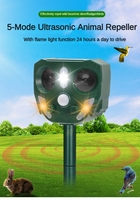 Répulsif Solaire Intelligent pour Animaux avec Infrarouge et Lumière Stroboscopique - Répulsif Extérieur pour Chiens, Chats, Rats, Furets, Sangliers, Chauves-souris et Oiseaux