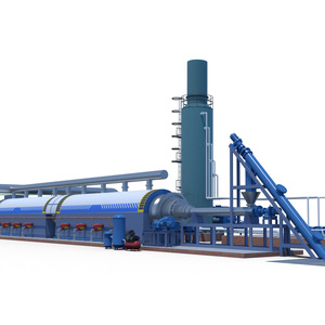 30-50 ton per day full continuous waste rubber tyre pyrolysis oil plant