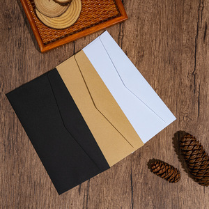 Kraft Paper Envelopes Custom Window Envelope Sets Black White Brown Invitation Packaging for <b>Gift</b> <b>Cards</b> - Product Image 2
