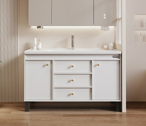 ตู้ห้องน้ำแบบตั้งพื้นพร้อมอ่างล้างหน้าเซรามิกในตัว - Product Image 4