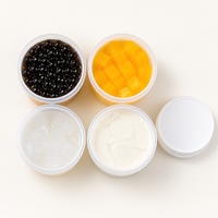 Tasse doseuse pour thé aux perles, sirop, confiture, avec bouchon à vis, pot à ingrédients pour thé au lait, contrôle des portions, finition mate, réutilisable, lot en gros
