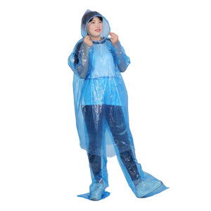 เสื้อกันฝนแบบใช้แล้วทิ้ง ชุดคลุมทั้งตัว ยางยืดที่เอว สำหรับผู้ใหญ่ เดินทาง ท่องเที่ยวกลางแจ้ง - Product Image 2