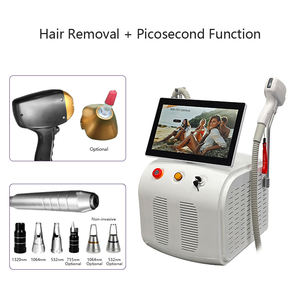 Máquina de láser Nd Yag blanca profesional portátil Eliminación de tatuajes con láser Pico RF Diodo de elevación de la piel 808 Depilación ICE - Product Image 6