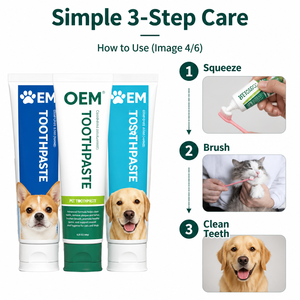 Pâte dentifrice végétale pour animaux de compagnie – Soin buccal, protection anti-sensibilité et caries, haleine fraîche, nettoyage <span class=keywords><strong>dentaire</strong></span> pour chiens et chats - Product Image 2