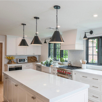 Designer Model Mid-century Light Kitchen Island Laiton massif Aluminium Led E27 Haut de gamme Vente en gros Xavier Suspension