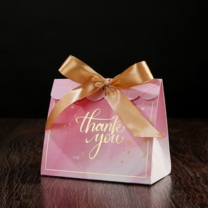Scatola di cartone rosa pacchetto di cioccolato pronto per la spedizione bomboniere feste Decorative compleanno grazie scatole regalo per il matrimonio - Product Image 5