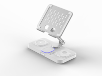 Estación de Carga Inalámbrica Magnética Multifuncional de 15W, Material de PC, 6 en 1, con Certificación CE, para Teléfono, Reloj y iPad