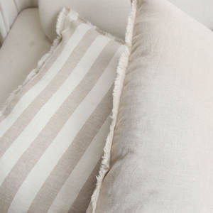 2024 gros frange 100% lin taie d'oreiller ensemble femme au foyer style enveloppe taie d'oreiller taie d'oreiller avec des cravates doux et confortable - Product Image 3