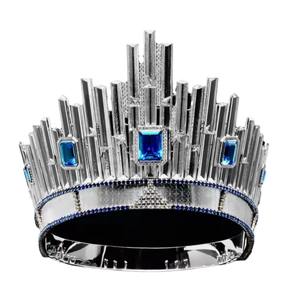 เครื่องประดับผมนางงามแบบราชินีแห่งจักรวาลมงกุฏคริสตัลใสขนาดใหญ่ประดับมงกุฎสำหรับงานแต่งงานคอสเพลย์ - Product Image 2