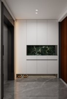 Armario de Dormitorio de Lujo Modular Moderno de Madera, Armario Empotrado Personalizado con Cajones para Ropa