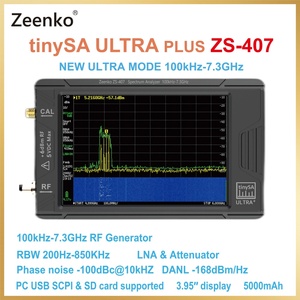 Analyseur de spectre portable Zeenko ZS-407 TinySA ULTRA PLUS avec écran de 4 pouces, batterie de 5000 mAh, générateur de signal portable 100K-7,3 GHz - Product Image 1