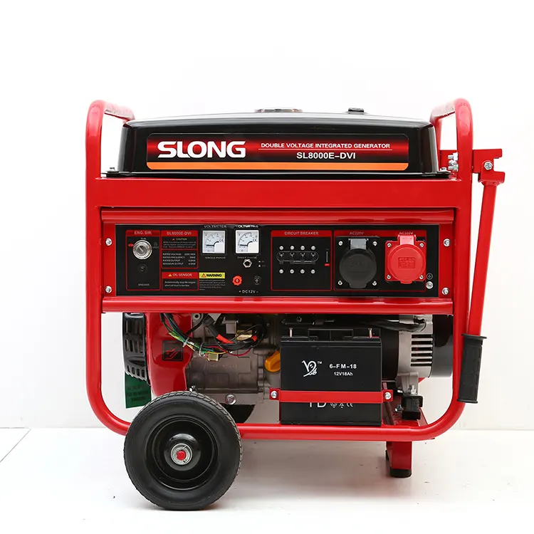 Slong SL8000E-DVI 5kw 6kw 8kw 10kw 12kw 15kw 3 Fase generador de gasolina dual de tensión de salida de potencia de generador de gasolina