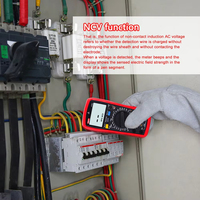 UNI-T UT890D+ Multimeter Digital Profesional AC/DC Amperemeter Voltmeter Frekuensi Resistansi Kapasitansi 6000-Count Tegangan Tinggi