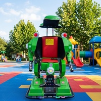 Leduole LT-3 Robot marcheur professionnel en fibre de verre à batterie, manège pour enfants 2 places, utilisation intérieure/extérieure