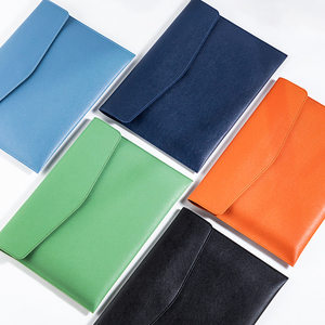 Đa chức năng màu xanh A4 tổ chức biểu tượng tùy chỉnh phong bì thư mục tập tin với nút từ <span class=keywords><strong>PU</strong></span> da không thấm nước túi tài liệu - Product Image 6