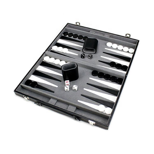 Juego de Backgammon Plegable para Dos Jugadores, Estuche de Cuero Portátil para Viaje, Juego de Mesa Tradicional para Adultos, Suministros para Clubes, Juego de Competición - Product Image 1