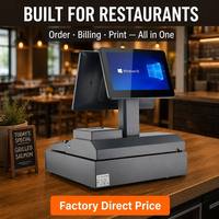 Système de point de vente tout-en-un pour salon de thé, écran Android 15,6 pouces, impression des commandes, compatible mini-programme, système de facturation en magasin