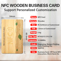 Cartes de contrôle d'accès Rfid imprimables gravées au laser écologiques personnalisées Cartes clés d'hôtel Carte de commerce intelligente vierge en bois de bambou Nfc